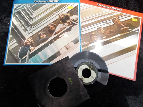 Vinyl beatles red - vinyl, red&blue